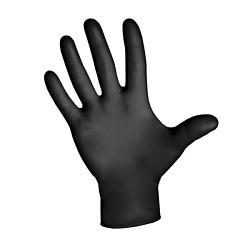 Dash Medical Gloves BMN100L Exam Gloves, Large, Nitrile Palm, Nitrile Rubber, Black, Resists: Chemical